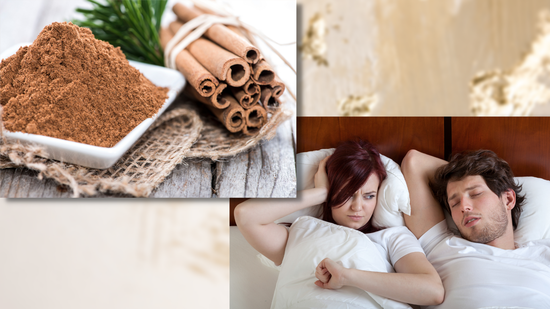 Cinnamon helps to reduce snoring problem.